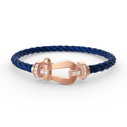[Vintora]FORCE LARGE HORSESHOE HALF DIAMOND BRACELET Vintora GOLD