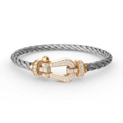 [Vintora]FORCE LARGE HORSESHOE FULL DIAMOND BRACELET GOLD