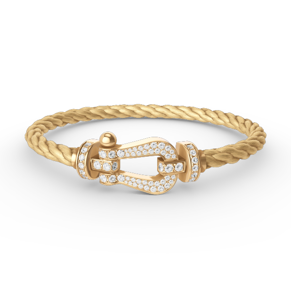 [Vintora]FORCE LARGE HORSESHOE FULL DIAMOND BRACELET GOLD