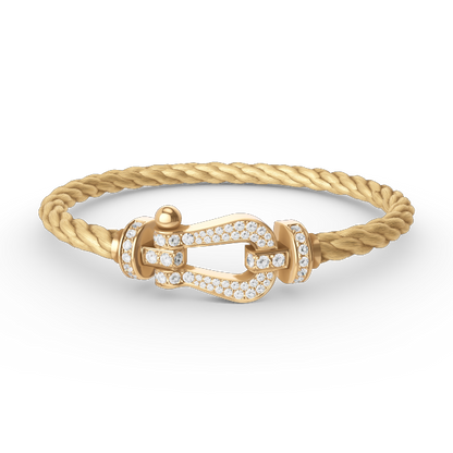 [Vintora]FORCE LARGE HORSESHOE FULL DIAMOND BRACELET GOLD
