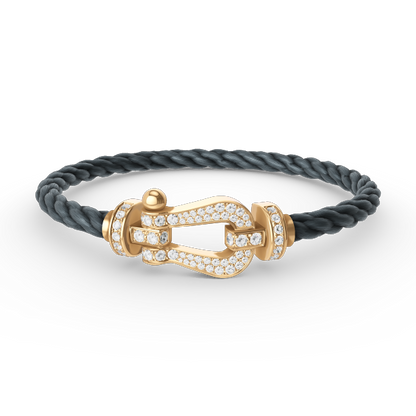 [Vintora]FORCE LARGE HORSESHOE FULL DIAMOND BRACELET GOLD