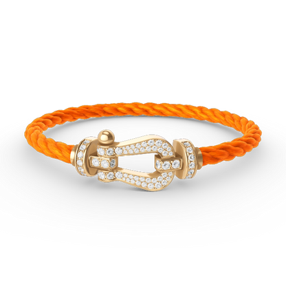[Vintora]FORCE LARGE HORSESHOE FULL DIAMOND BRACELET GOLD