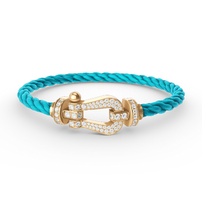 [Vintora]FORCE LARGE HORSESHOE FULL DIAMOND BRACELET GOLD