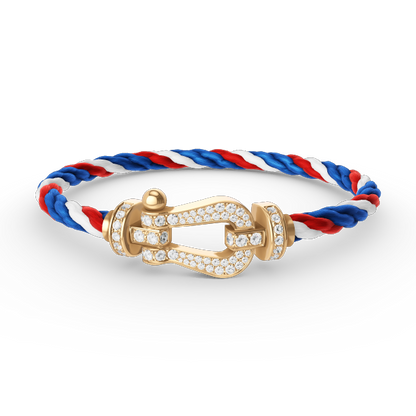 [Vintora]FORCE LARGE HORSESHOE FULL DIAMOND BRACELET GOLD