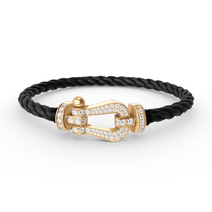 [Vintora]FORCE LARGE HORSESHOE FULL DIAMOND BRACELET GOLD