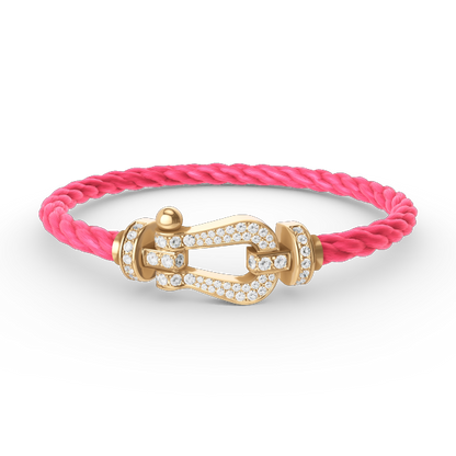 [Vintora]FORCE LARGE HORSESHOE FULL DIAMOND BRACELET GOLD