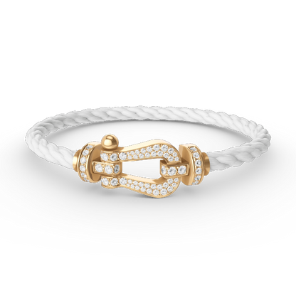 [Vintora]FORCE LARGE HORSESHOE FULL DIAMOND BRACELET GOLD