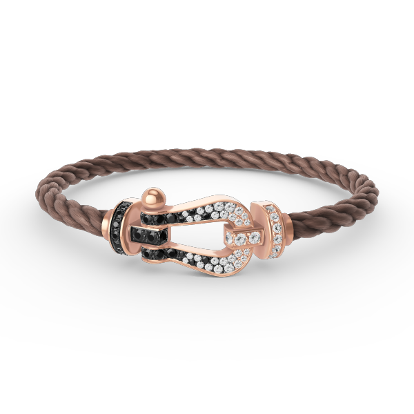 [Vintora]FORCE LARGE HORSESHOE BLACK WHITE DIAMOND BRACELET Vintora GOLD