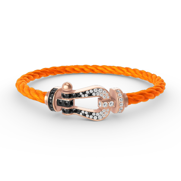[Vintora]FORCE LARGE HORSESHOE BLACK WHITE DIAMOND BRACELET Vintora GOLD