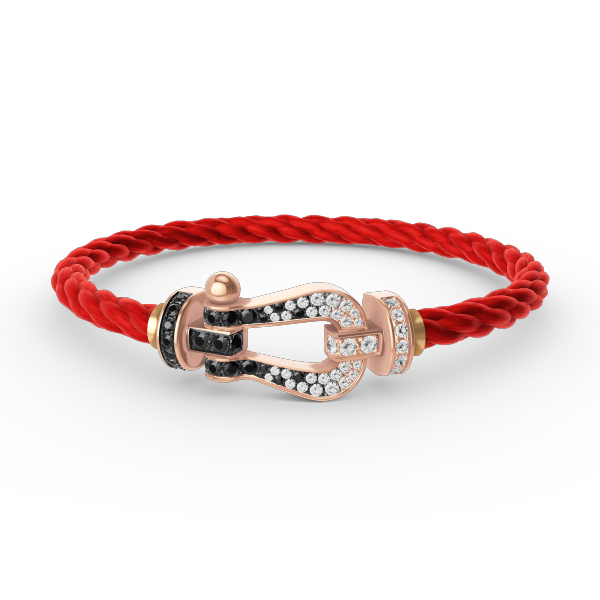 [Vintora]FORCE LARGE HORSESHOE BLACK WHITE DIAMOND BRACELET Vintora GOLD