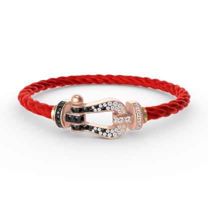 [Vintora]FORCE LARGE HORSESHOE BLACK WHITE DIAMOND BRACELET Vintora GOLD