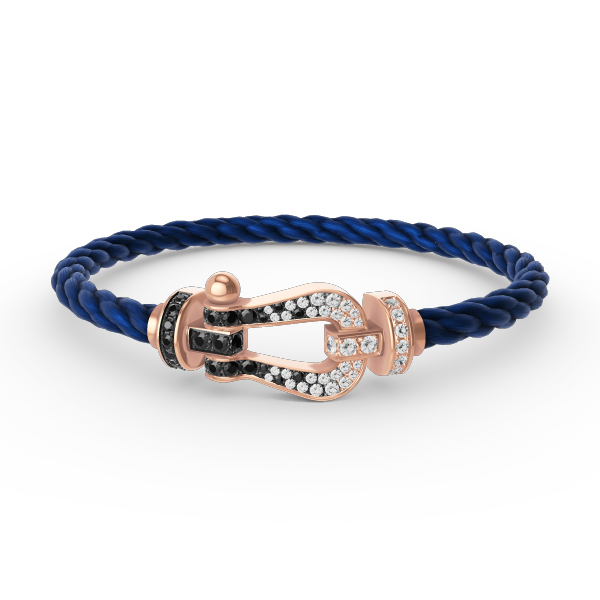 [Vintora]FORCE LARGE HORSESHOE BLACK WHITE DIAMOND BRACELET Vintora GOLD