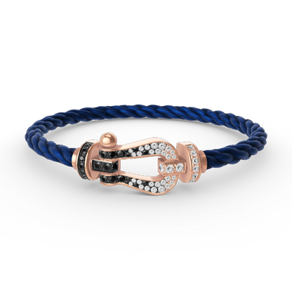 [Vintora]FORCE LARGE HORSESHOE BLACK WHITE DIAMOND BRACELET Vintora GOLD