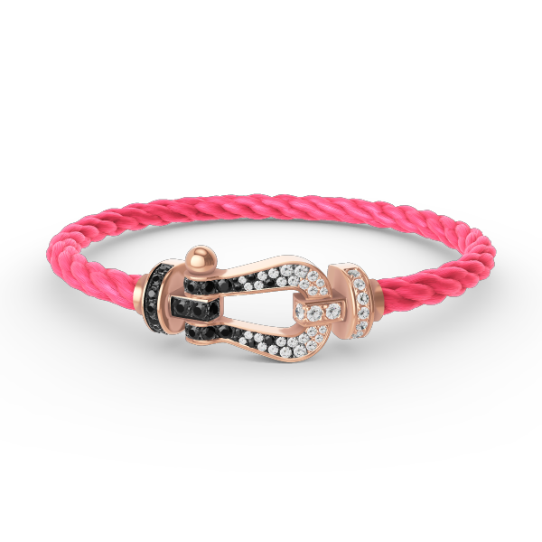 [Vintora]FORCE LARGE HORSESHOE BLACK WHITE DIAMOND BRACELET Vintora GOLD