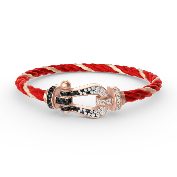 [Vintora]FORCE LARGE HORSESHOE BLACK WHITE DIAMOND BRACELET Vintora GOLD