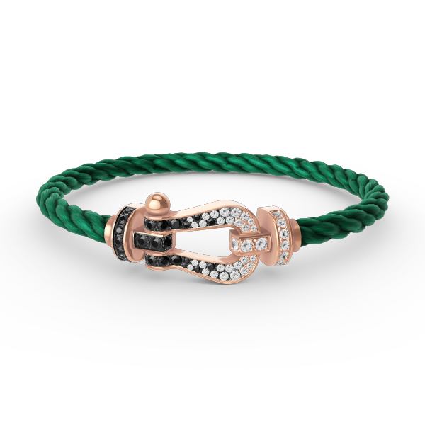 [Vintora]FORCE LARGE HORSESHOE BLACK WHITE DIAMOND BRACELET Vintora GOLD