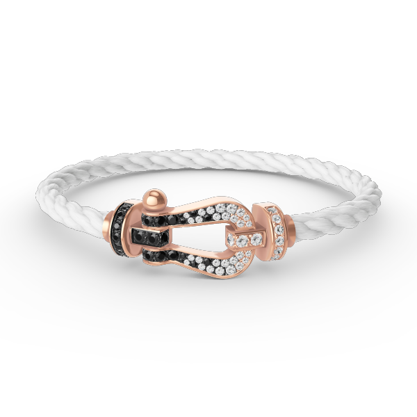[Vintora]FORCE LARGE HORSESHOE BLACK WHITE DIAMOND BRACELET Vintora GOLD