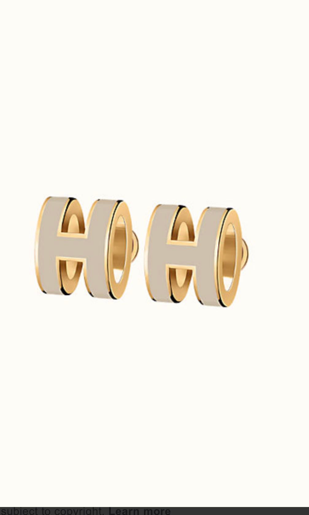 [Vintora]MINI POP H GOLD EARRINGS GREY