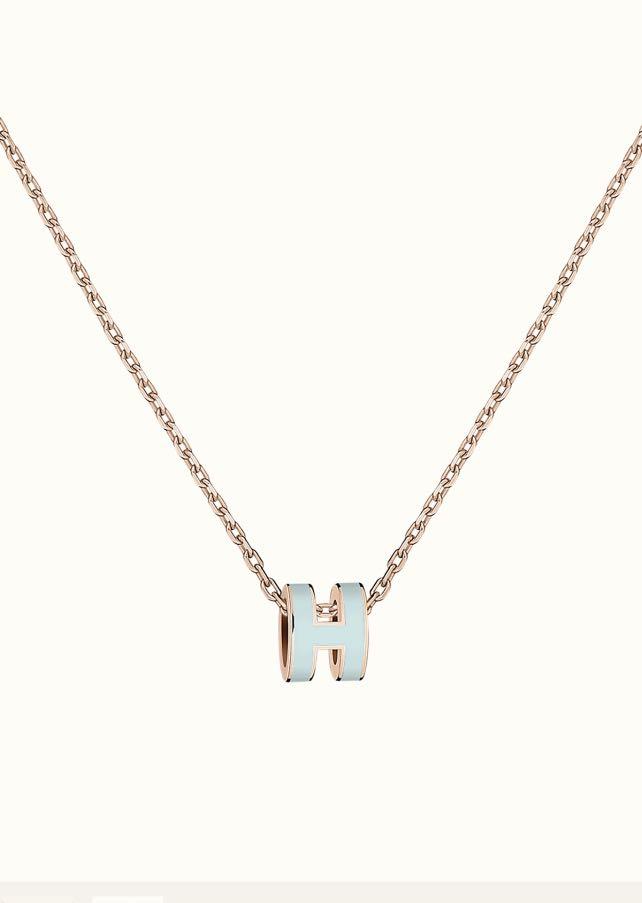 [Vintora]POP H LIGHT BLUE NECKLACE