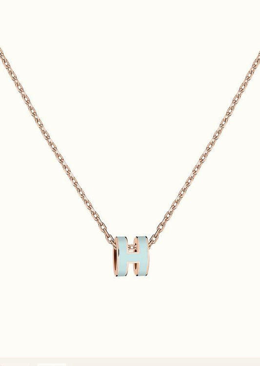 [Vintora]POP H LIGHT BLUE NECKLACE