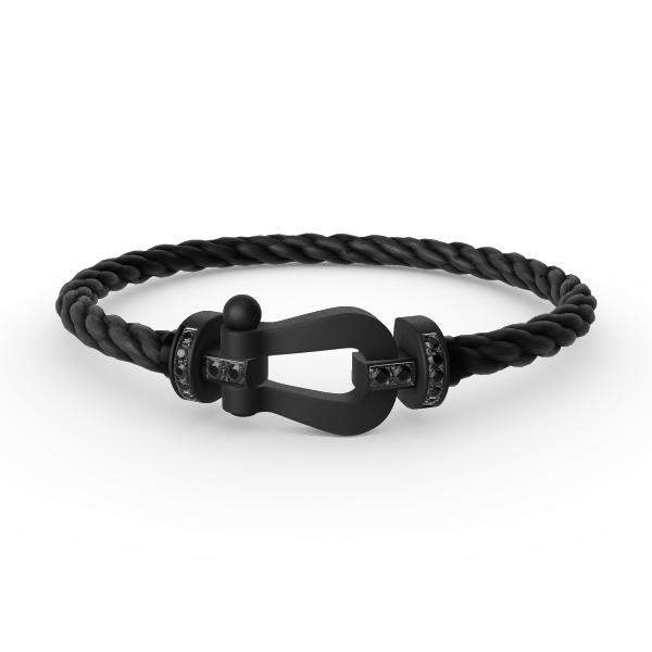 [Vintora]FORCE LARGE SERIES HORSESHOE BLACK SAMURAI BRACELET
