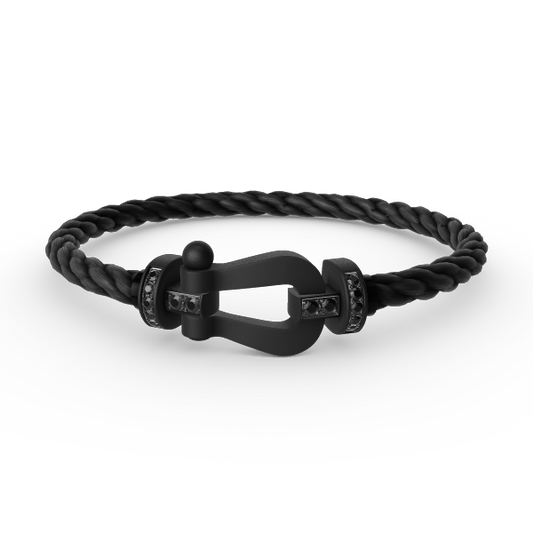 [Vintora]FORCE LARGE SERIES HORSESHOE BLACK SAMURAI BRACELET