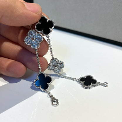 [Vintora] CLOVER 5 MOTIF ONYXS BRACELET COLLECTION