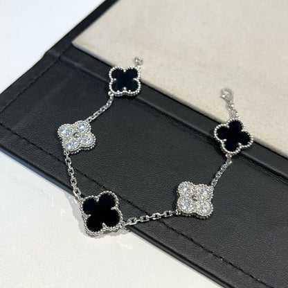 [Vintora] CLOVER 5 MOTIF ONYXS BRACELET COLLECTION
