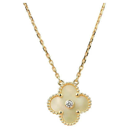 [Vintora]CLOVER 15MM DIAMOND GOLD MOTHER OF PEARL NECKLACE