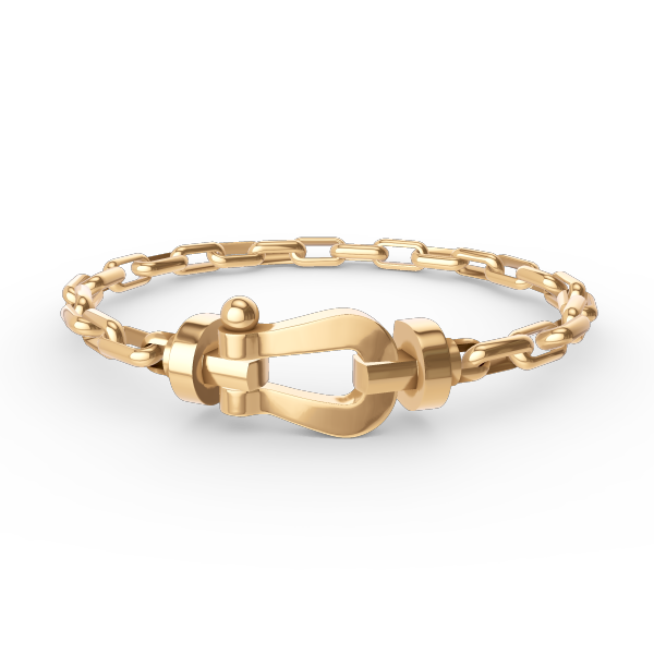 [Vintora]FORCE LARGE HORSESHOE CLASP  METAL BRACELET