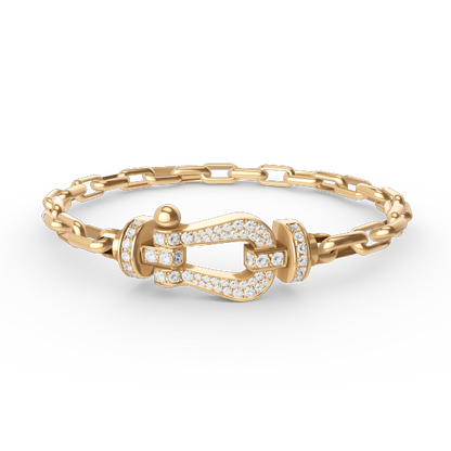 [Vintora]FORCE LARGE HORSESHOE CLASP  METAL BRACELET