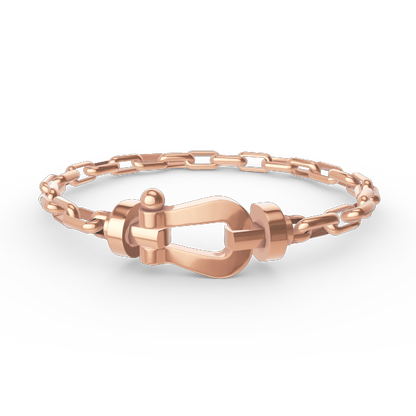 [Vintora]FORCE LARGE HORSESHOE CLASP  METAL BRACELET