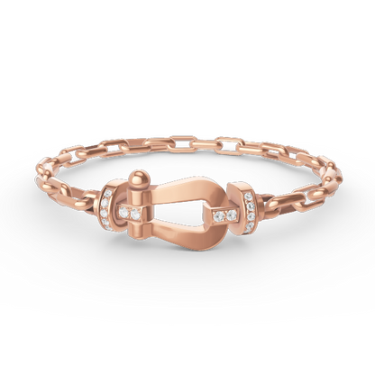 [Vintora]FORCE LARGE HORSESHOE CLASP  METAL BRACELET