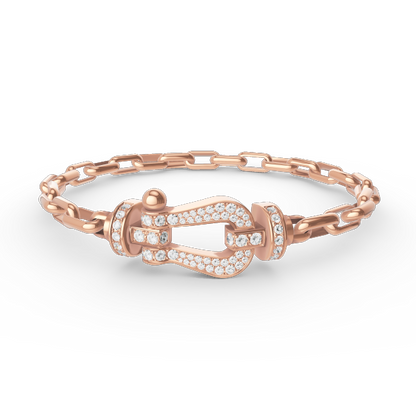 [Vintora]FORCE LARGE HORSESHOE CLASP  METAL BRACELET