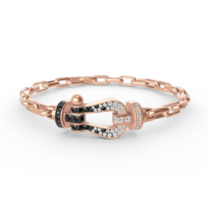 [Vintora]FORCE LARGE HORSESHOE CLASP  METAL BRACELET
