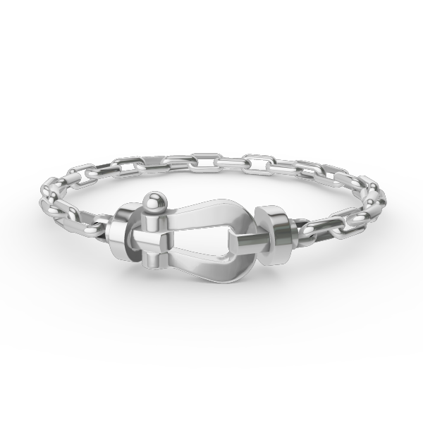[Vintora]FORCE LARGE HORSESHOE CLASP  METAL BRACELET