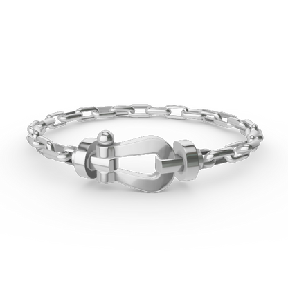 [Vintora]FORCE LARGE HORSESHOE CLASP  METAL BRACELET