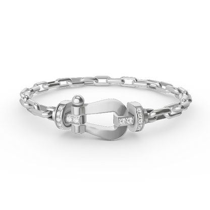 [Vintora]FORCE LARGE HORSESHOE CLASP  METAL BRACELET