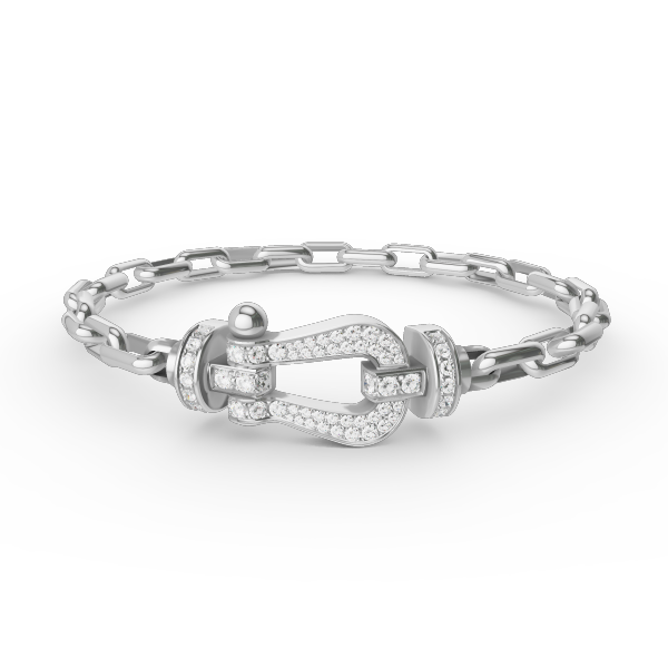 [Vintora]FORCE LARGE HORSESHOE CLASP  METAL BRACELET