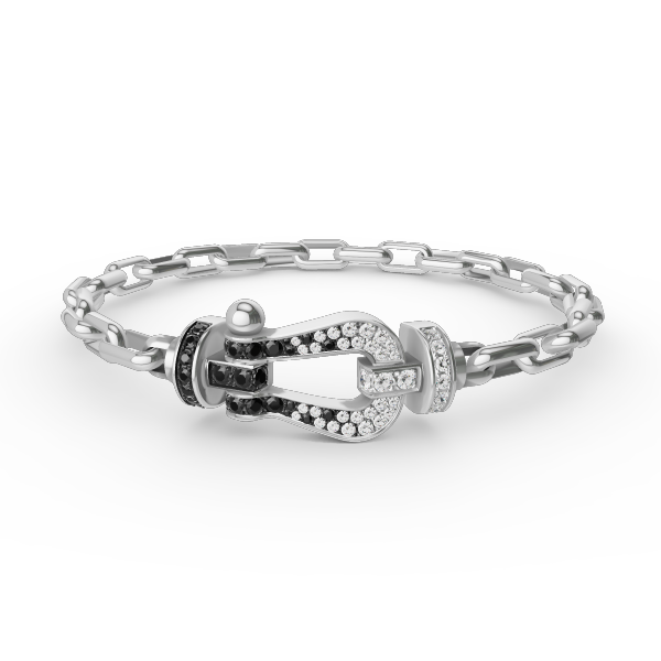 [Vintora]FORCE LARGE HORSESHOE CLASP  METAL BRACELET