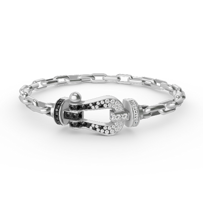 [Vintora]FORCE LARGE HORSESHOE CLASP  METAL BRACELET