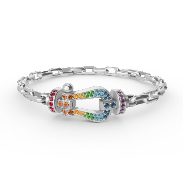 [Vintora]FORCE LARGE HORSESHOE CLASP  METAL BRACELET