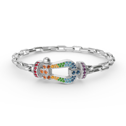 [Vintora]FORCE LARGE HORSESHOE CLASP  METAL BRACELET