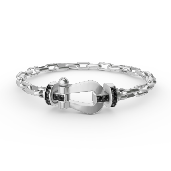 [Vintora]FORCE LARGE HORSESHOE CLASP  METAL BRACELET