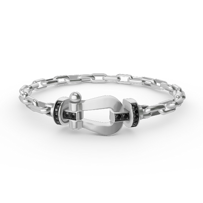 [Vintora]FORCE LARGE HORSESHOE CLASP  METAL BRACELET