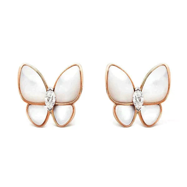 [Vintora]BUTTERFLY MOP DIAMOND EARRINGS