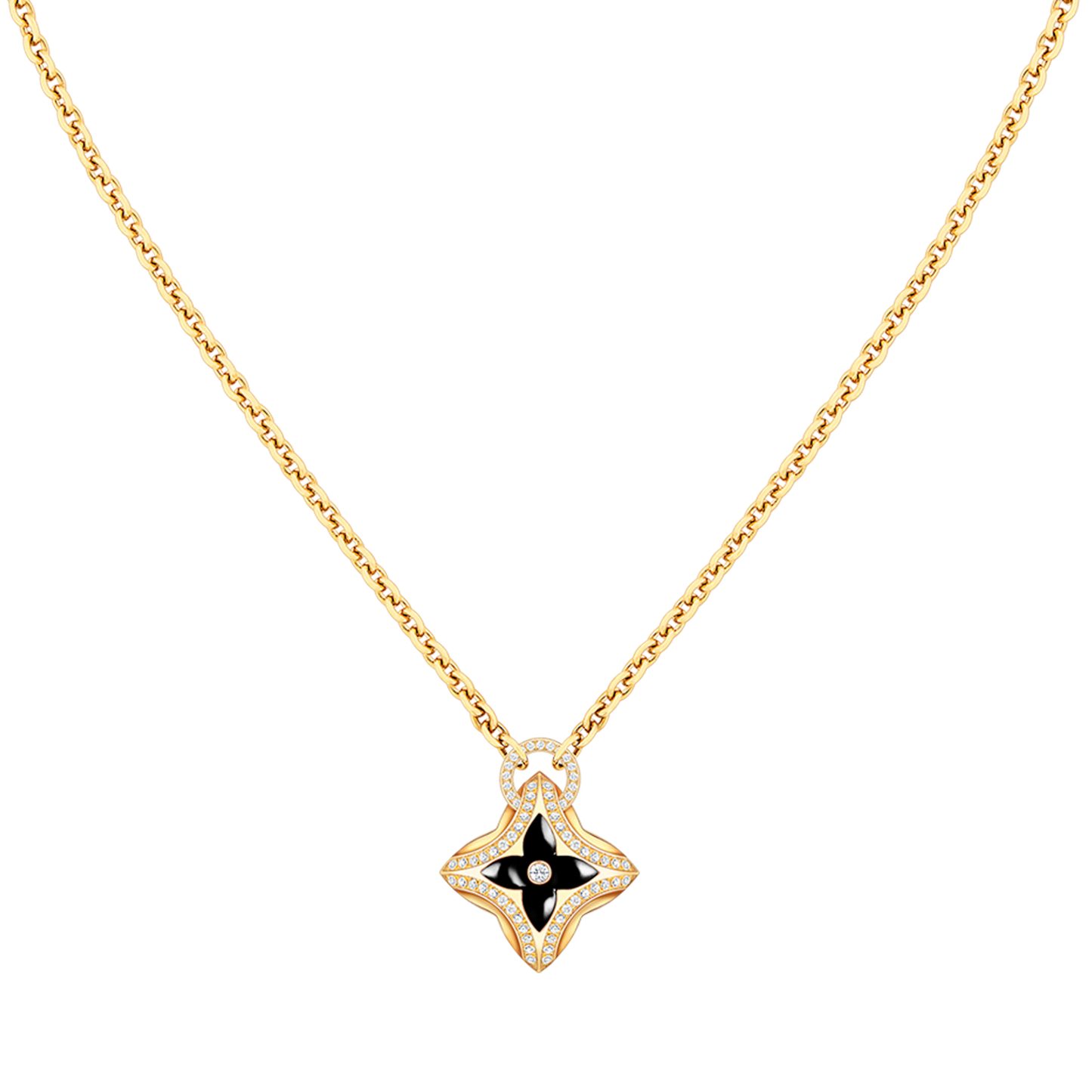 [Vintora]STAR PEDANT PINK GOLD DIAMOND NECKLACE