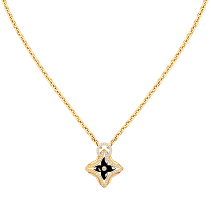 [Vintora]STAR PEDANT PINK GOLD DIAMOND NECKLACE