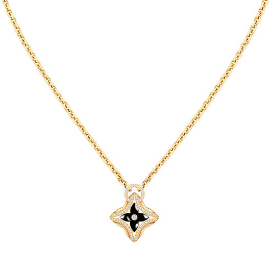[Vintora]STAR PEDANT PINK GOLD DIAMOND NECKLACE