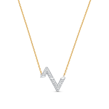 [Vintora]VOLT SILVER DIAMOND PEDANT NECKLACE